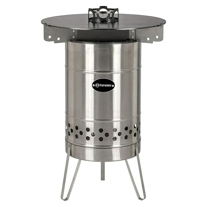 Petromax Grillplatte - Durchmesser: 57 cm, Passend für: Feuerschale Tyropit / Feuertonne Pyron - Der Petromax Feuerofen mit seiner runden Tischfläche und dem Edelstahl-Design ist ein Blickfang für jeden Outdoor-Kochbereich.