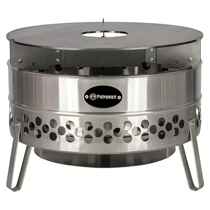 Petromax Grillplatte - Durchmesser: 57 cm, Passend für: Feuerschale Tyropit / Feuertonne Pyron - Petromax Feuerstelle aus Edelstahl. Vielseitiger Koch- und Grillbereich. Das elegante Design bietet Komfort und Funktionalität beim Outdoor-Kochen.