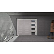 Solid Elements Puerta de garaje seccional PRO (250 x 212,5 cm, Blanco, Cuarterón 4 ventanas vertical) | BAUHAUS