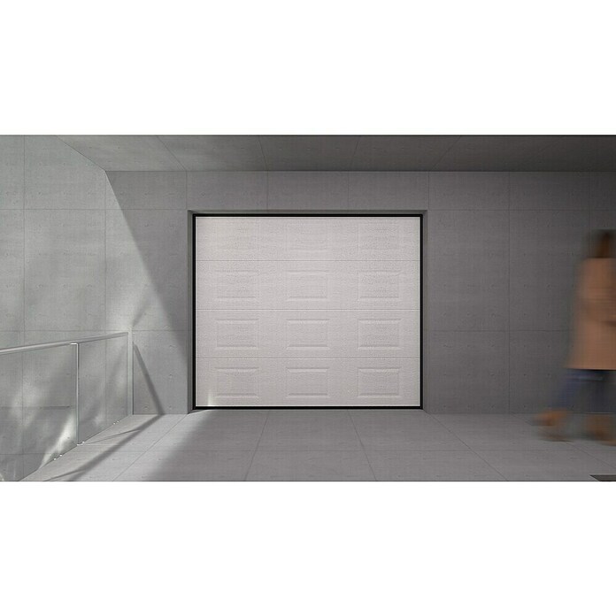 Solid Elements Puerta de garaje seccional PRO (250 x 212,5 cm, Blanco, Cuarterón) | BAUHAUS