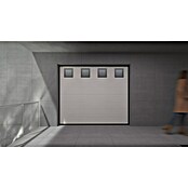 Solid Elements Puerta de garaje seccional PRO (250 x 212,5 cm, Blanco, 4 ventanas horizontal acanalada) | BAUHAUS