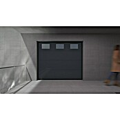 Solid Elements Puerta de garaje seccional PRO (250 x 212,5 cm, Gris antracita, 3 ventanas verticales) | BAUHAUS