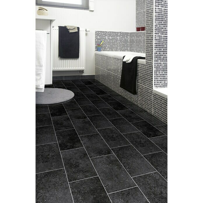 Beauflor PVC-Bodenbelag Meterware AtlanticKent 909E, Breite: 200 cm, Schwarz Unknown