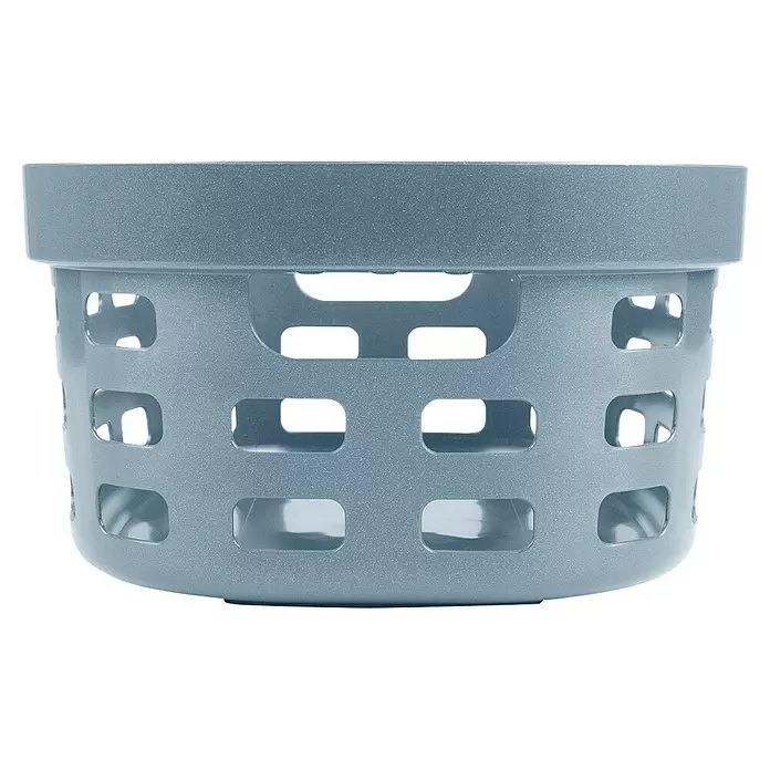 Sunware Sigma home Allzweck-Korb - L x B x H: 38 x 28 x 15,7 cm, Blau, Kunststoff - Grauer Wäschekorb aus Kunststoff mit rechteckigen Perforationen.