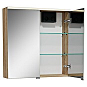 Camargue Aurinia LED-Spiegelschrank (B x H: 60 x 62 cm, Mit Beleuchtung, Holz, Natural Oak) | BAUHAUS