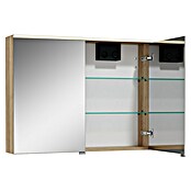 Camargue Aurinia LED-Spiegelschrank (B x H: 80 x 62 cm, Mit Beleuchtung, Holz, Natural Oak) | BAUHAUS