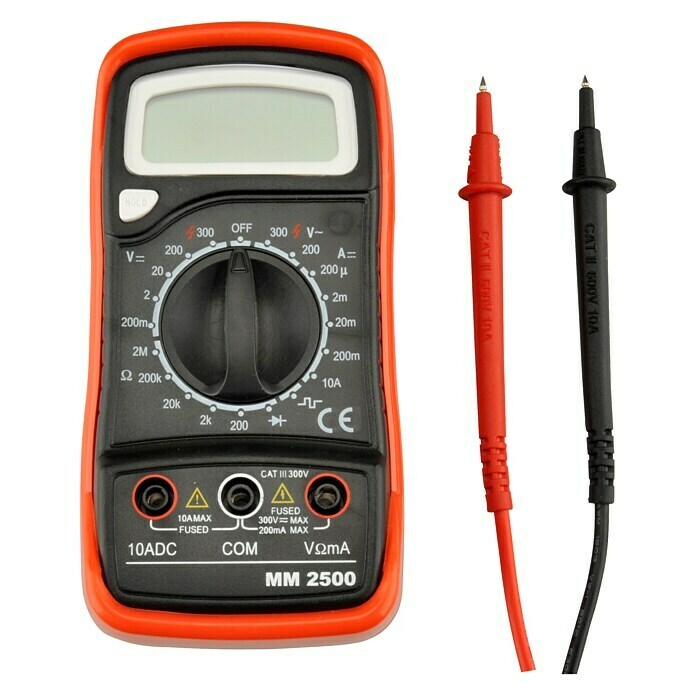 Profi Depot Digital-Multimeter MM 2500Messbereich Wechselspannung: 100 mV - 250 V Front View