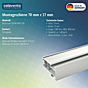 Solavento Montageschiene Solavento (3.650 x 37 x 70 mm, Silber, Geeignet für: Schrägdach) | BAUHAUS