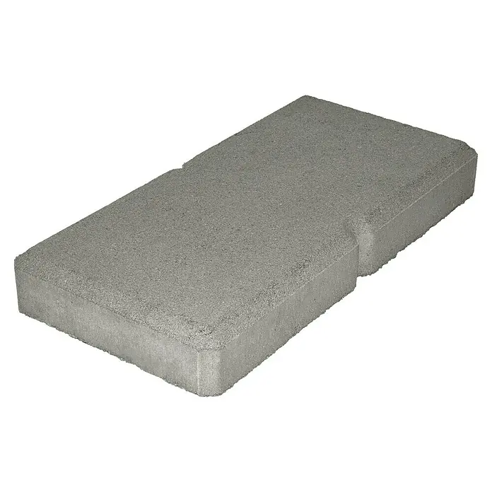 Christoph Mauerabdeckplatte Ambienta - 40 x 20 x 5 cm, Grau, Beton - Pflasterstein in rechteckiger Form mit einer Nut in der Mitte, ideal für Gartenwege oder Terrassen. Robuste und langlebige Bauweise.