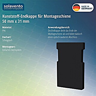 Solavento Endkappe Solavento (L x B x H: 30 x 35 x 55 mm, Geeignet für: Schrägdach)