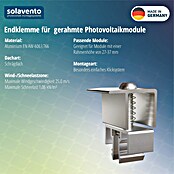 Solavento Endklemme Solavento (Silber, Aluminium, Geeignet für: Schrägdach) | BAUHAUS