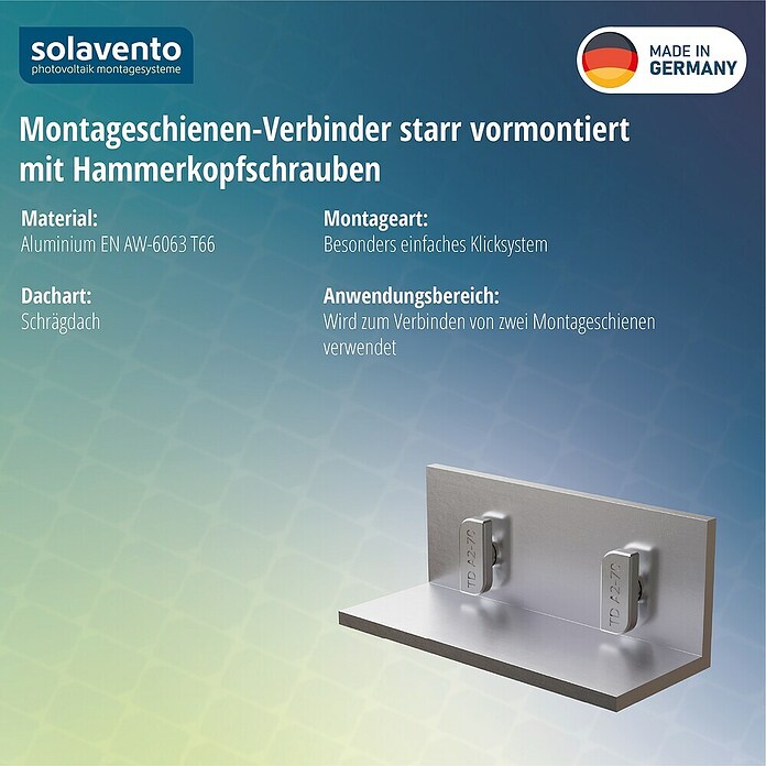 Solavento Verbindungselement Solavento (Aluminium, Geeignet für: Schrägdach) | BAUHAUS