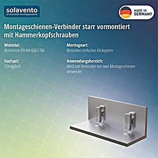 Solavento Verbindungselement Solavento (Aluminium, Geeignet für: Schrägdach)