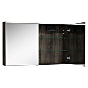 Camargue Aurinia LED-Spiegelschrank (B x H: 100 x 62 cm, Mit Beleuchtung, Holz, Marone Dekor Trüffel) | BAUHAUS