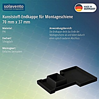 Solavento Endkappe Solavento (L x B x H: 30 x 50 x 75 mm, Geeignet für: Schrägdach)