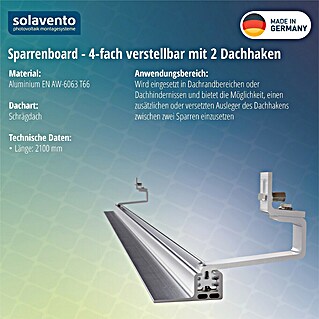 Solavento Sparrenboard (Aluminium, Geeignet für: Schrägdach)