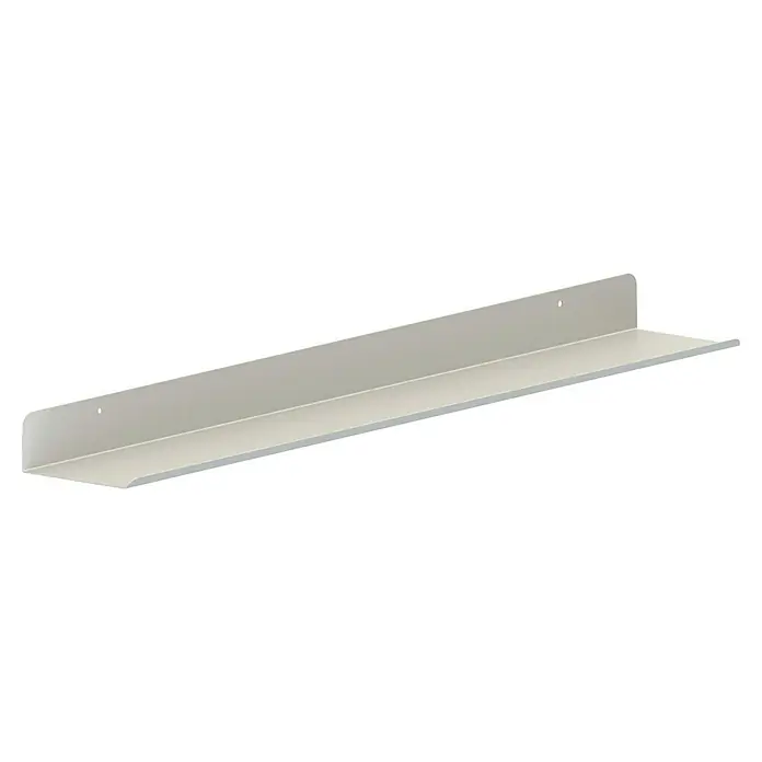 Wandregal - B x T x H: 80 x 12 x 5 cm, Belastbarkeit: 2 kg, Weiß - Elegantes Wandregal in neutralem Farbton. Das Regal verfügt über eine hohe Rückwand und eine dezente Kante, ideal für Bücher oder Deko.