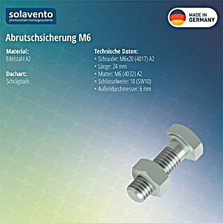 Solavento Abrutschsicherung Solavento (Durchmesser: 6 mm, Geeignet für: Schrägdach)