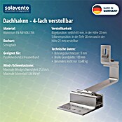 Solavento Dachhaken Solavento (Breite: 100 mm, Aluminium, 4 x verstellbar, Geeignet für: Schrägdach) | BAUHAUS
