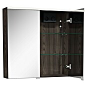 Camargue Aurinia LED-Spiegelschrank (B x H: 60 x 62 cm, Mit Beleuchtung, Holz, Marone Dekor Trüffel) | BAUHAUS