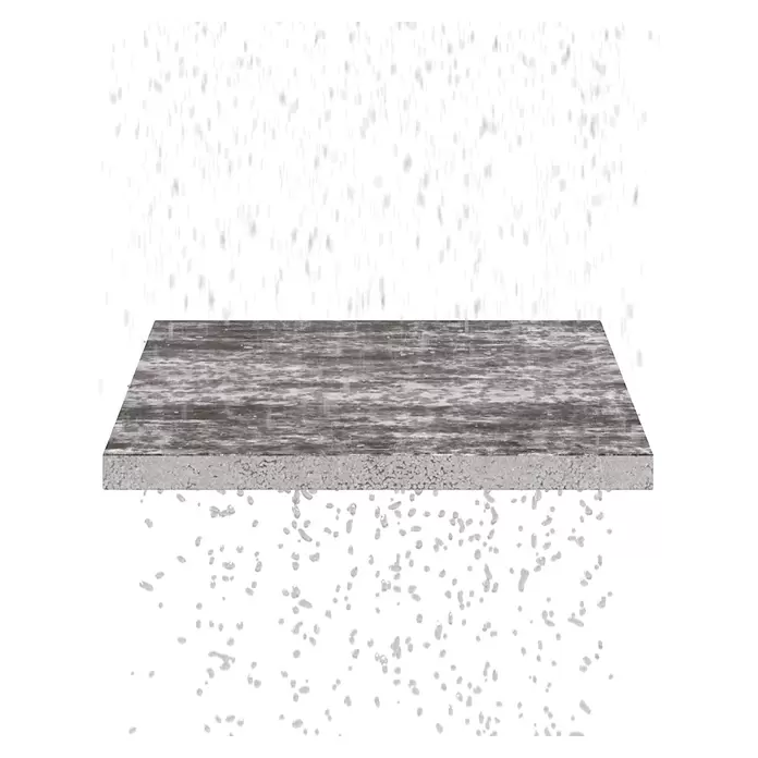 Terrassenplatte Megadrain Tundra - 50 x 50 x 4 cm, Hellgrau/Braun, Beton