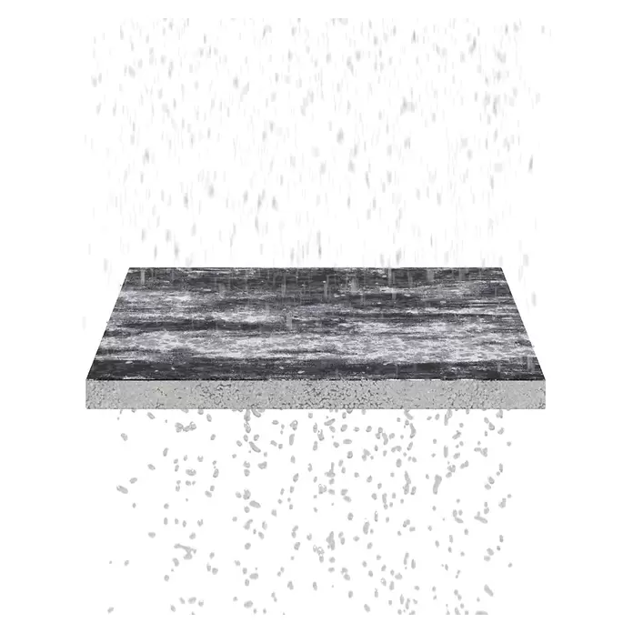 Terrassenplatte Megadrain Saturn - 50 x 50 x 4 cm, Grau/Schwarz, Beton