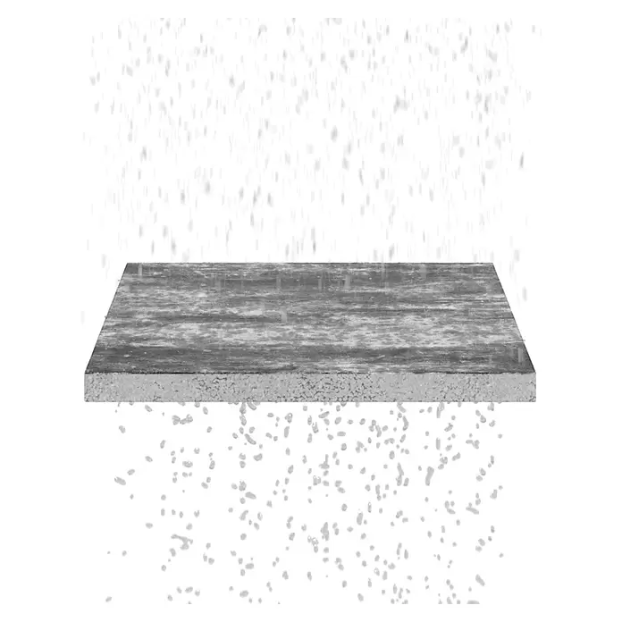 Terrassenplatte Megadrain Silver - 50 x 50 x 4 cm, Grau, Beton