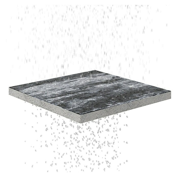Terrassenplatte Megadrain Saturn (50 x 50 x 4 cm, Grau/Schwarz, Beton) | BAUHAUS