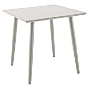 Sunfun Solo Balkontisch (L x B x H: 74 x 74 x 74 cm, Aluminium, Sintered Stone, Light-Greige) | BAUHAUS