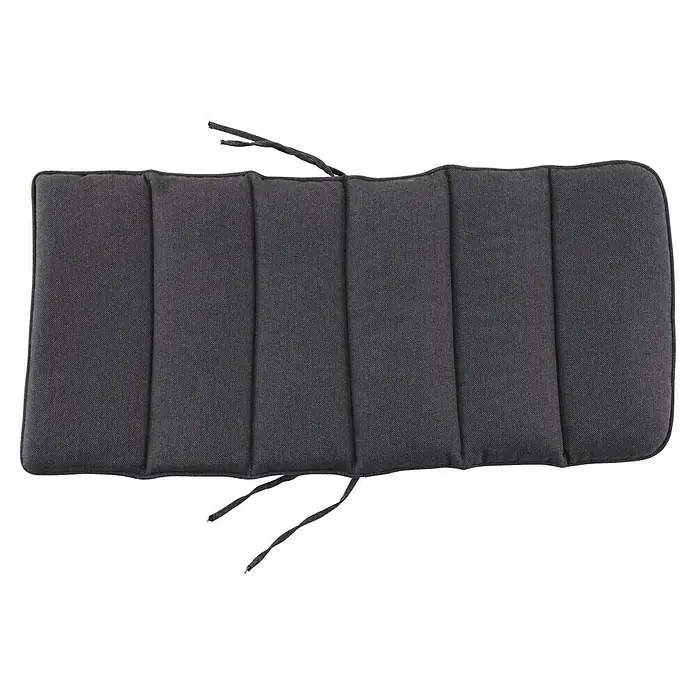 Sunfun Solo Rope Niederlehner-Auflage - Passend für: Sunfun Solo Gartensessel, Olefin, Night-Grey - Graue Sitzauflage mit Bindebändern. Gepolsterte Kissenauflage für Stühle, die Komfort und Stil bietet. Ideal für den Innen- und Außenbereich.