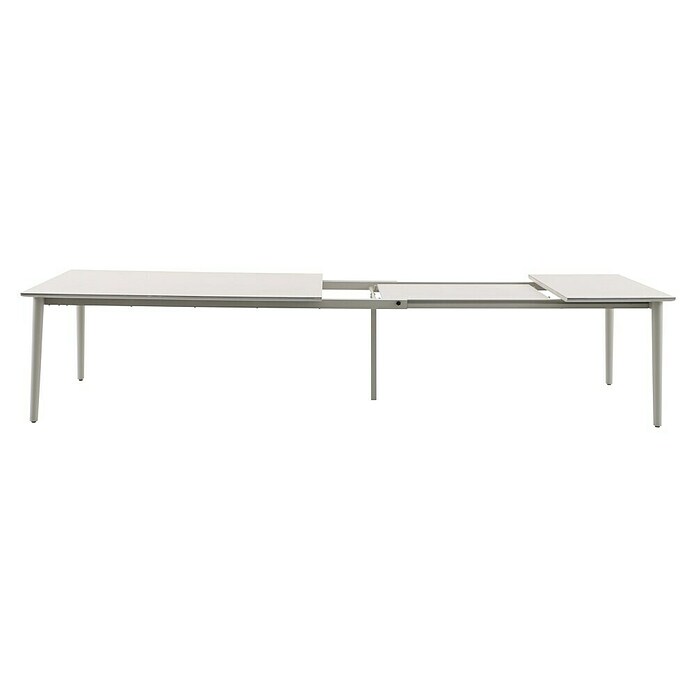 Sunfun Solo Gartentisch (L x B x H: 230 x 100 x 76,5 cm, Aluminium, Sintered Stone, Light-Greige, Ausziehbar) | BAUHAUS