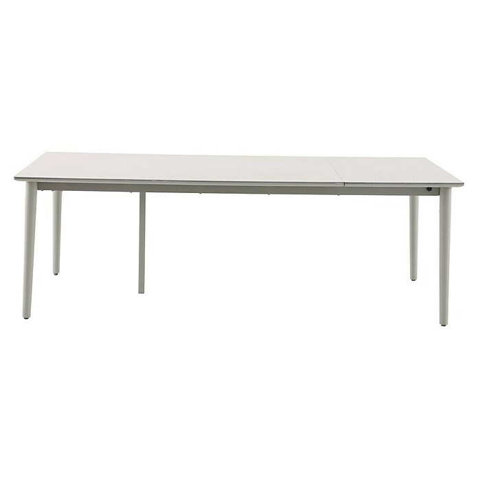 Sunfun Solo Gartentisch (L x B x H: 230 x 100 x 76,5 cm, Aluminium, Sintered Stone, Light-Greige, Ausziehbar) | BAUHAUS