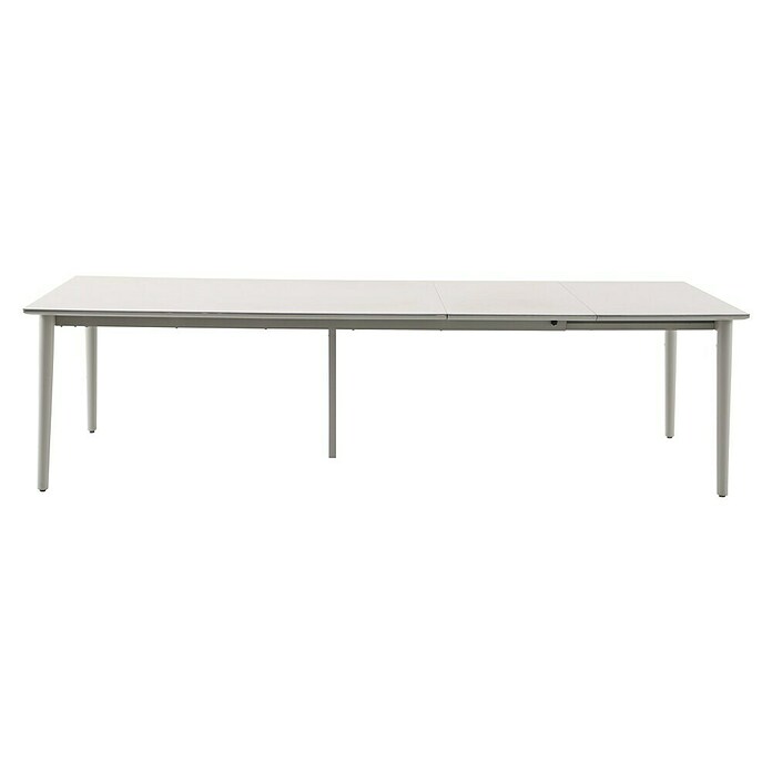 Sunfun Solo Gartentisch (L x B x H: 230 x 100 x 76,5 cm, Aluminium, Sintered Stone, Light-Greige, Ausziehbar) | BAUHAUS