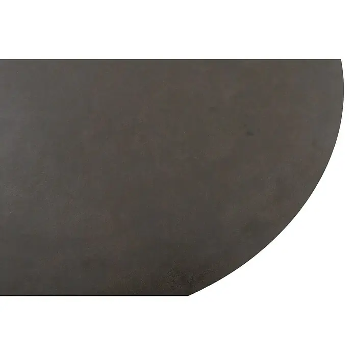 Sunfun Solo Gartentisch rund - Ø x H: 120 x 74 cm, Aluminium, Sintered Stone, Night-Grey - Nahaufnahme einer dunklen, runden Tischplatte, die einen modernen und schlichten Stil zeigt, ideal für Ess- oder Wohnbereiche.