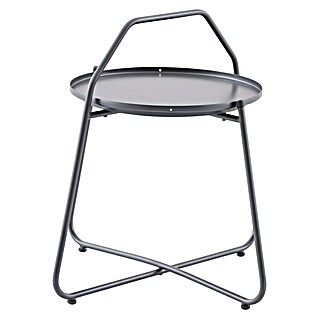 Sunfun Melina Garten-Beistelltisch rund (Ø x H: 60 x 57,5 cm, Stahl, Night-Grey)