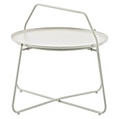 Sunfun Melina Garten-Beistelltisch rund (Ø x H: 80 x 60,5 cm, Stahl, Light-Greige) | BAUHAUS