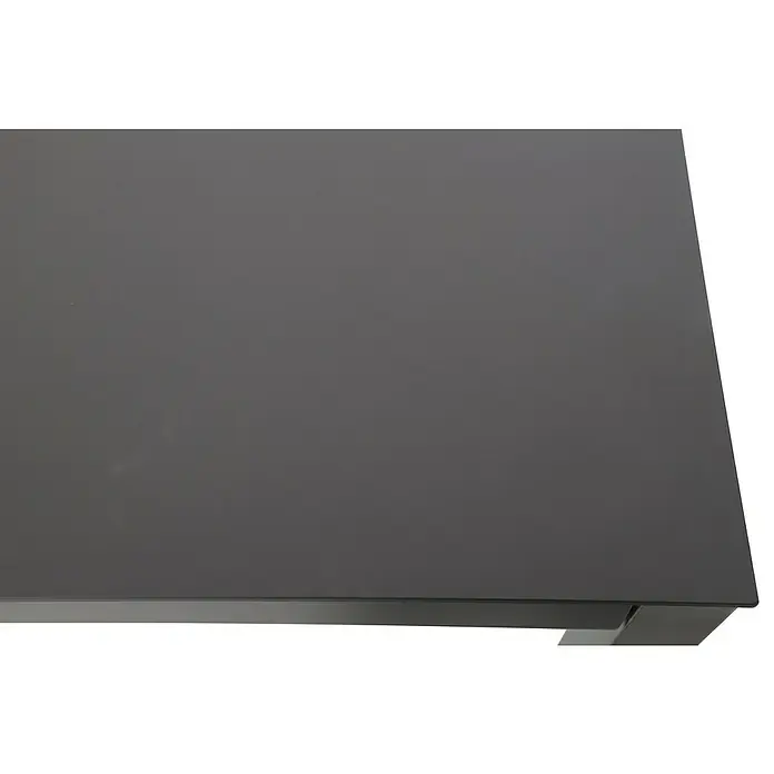 Sunfun Amy Balkontisch - L x B x H: 74 x 74 x 74 cm, Aluminium, Glas, Quadratisch, Night-Grey - Nahaufnahme einer grauen Tischplatte, die eine schlichte und moderne Ästhetik für den Innenbereich zeigt.