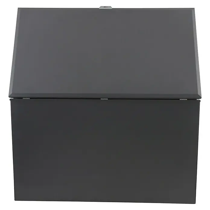 Sunfun Lumar Garten-Aufbewahrungsbox - L x B x H: 110 x 202 x 122 cm, Night-Grey, Stahl - Dunkelgraue Aufbewahrungsbox mit Deckel. Praktische und stilvolle Aufbewahrung für den Innen- und Außenbereich, ideal zur Organisation von Gegenständen.