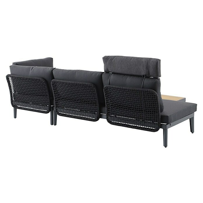 Sunfun Solo Rope Loungemöbel-Set Rope (3 -tlg., Aluminium, Olefin, Night-Grey) | BAUHAUS