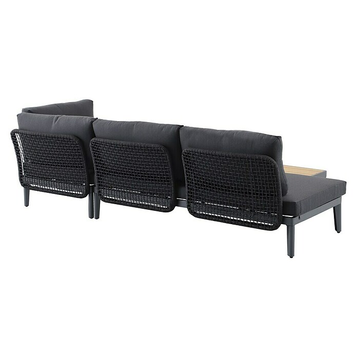 Sunfun Solo Rope Loungemöbel-Set Rope (3 -tlg., Aluminium, Olefin, Night-Grey) | BAUHAUS