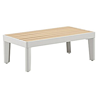 Sunfun Solo Garten-Beistelltisch  (L x B x H: 72 x 41,5 x 26 cm, Light-Greige)