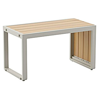 Sunfun Solo Garten-Beistelltisch (L x B x H: 73 x 38,5 x 41 cm, Light-Greige)