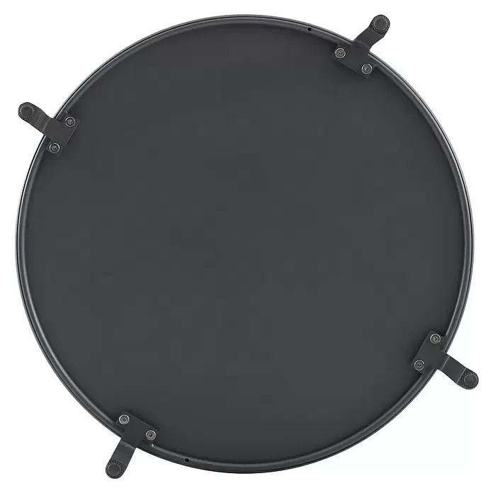 Sunfun Solo Garten-Beistelltisch rund - Ø x H: 65 x 108 cm, Stahl, Night-Grey - Rundes dunkelgraues Paneel mit vier verstellbaren Stützfüßen.