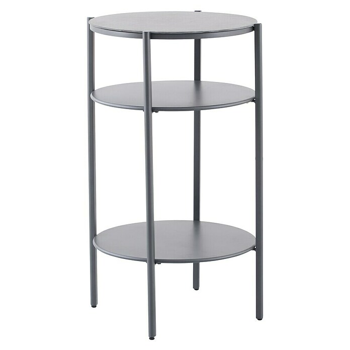 Sunfun Solo Mesa auxiliar de jardín redonda (Ø x Al: 65 x 108 cm, Acero, Gris) | BAUHAUS