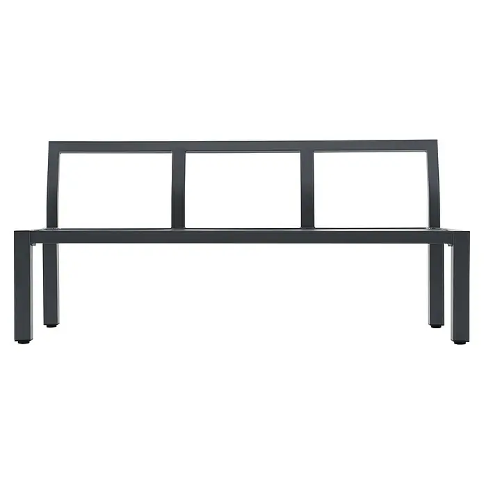 Sunfun Maja Loungesofa - B x T x H: 140 x 67 x 65 cm, Aluminium, Night-Grey - Modernes graues Metallsofa mit schlichtem, minimalistischem Design und klaren Linien für den Außenbereich, das Eleganz und Komfort vereint.