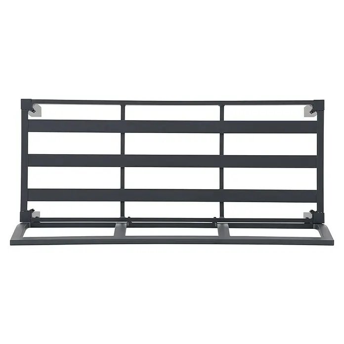 Sunfun Maja Loungesofa - B x T x H: 140 x 67 x 65 cm, Aluminium, Night-Grey - Graue modulare Terrassenstruktur mit waagerechten Lamellen und minimalistischem Design für moderne Außenbereiche.