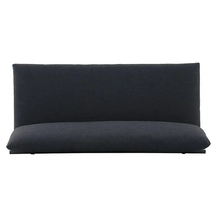 Sunfun Maja Loungesofa - B x T x H: 140 x 67 x 65 cm, Aluminium, Night-Grey - Dunkelgraues Sofa mit Rückenlehne, minimalistisches Design für modernes Wohnen. Ideal für kleine Räume oder als stilvolle Ergänzung.