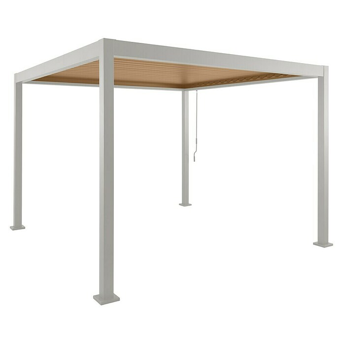 Sunfun Milos Lamellenpavillon (B x T: 294 x 294 cm, Farbe Gestell: Light-Greige, Aluminium) | BAUHAUS