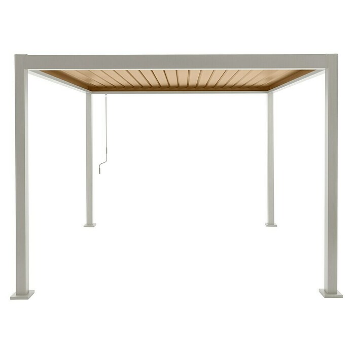 Sunfun Milos Lamellenpavillon (B x T: 294 x 294 cm, Farbe Gestell: Light-Greige, Aluminium) | BAUHAUS