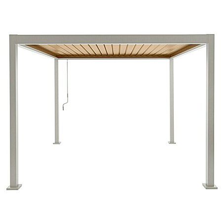 Sunfun Milos Pergola (B x T: 294 x 294 cm, Farbe Gestell: Light-Greige, Aluminium)